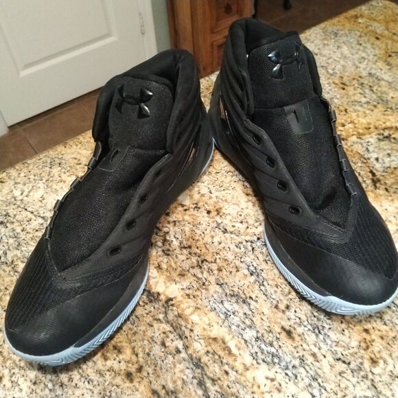 Under Armour Curry 3 Black Carolina Blue 1269279-004 Basketball Shoes Sz 13 - Picture 3 of 12